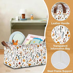 Decorative 32L Mushroom Storage Bins with Handles, Organization and Storage, Cube Storage Organizer for Hamper, Nursery