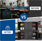71" Metal Cabinet-Black Heavy Duty Storage File Cabinet Steel Tool Cabinets with Shelves, Lockable Doors and Drawers- for Garage, Pantry, Warehouse - Assembly Required