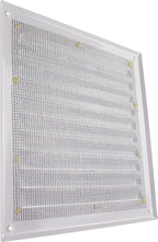 Vent Systems - 8 x 8 Inch (Inner) White Metal Square Soffit Air Vent Grille Cover, Register Vent Deflector Louver Built-in Mesh HVAC for Bathroom Home Office Kitchen 10" x 10" (Outer)