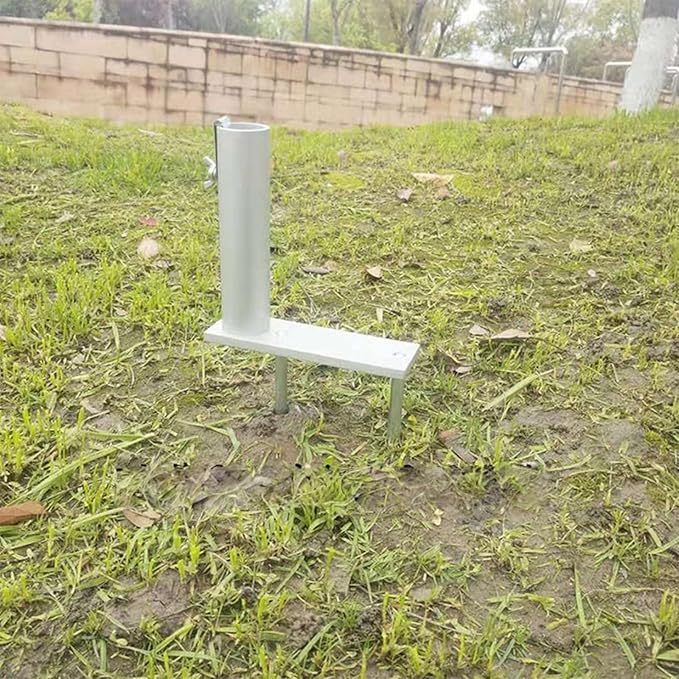 Reinforced Heavy Gauges Ground Anchors Stake with Anticorrosion Coating Suitable for Permanent Garden Umbrella Aluminum Courtyards Parasol Anchoring Base