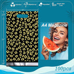 JinRuiKJ Poly Mailers with Handle 10x13 Inch 100 Pcs, Easy to Carry Packaging Bags for Small Business, Thank You Shipping Bags with Self Adhesive Strip, Tearproof and Waterproof - Gold leopard