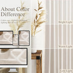 Nanspring 30 Inch Long Beige Curtains for Kitchen Linen Blend Farmhouse Decor Semi Sheer Light Filtering Back Tab and Rod Pocket Short Curtain for Bathroom Small Window 30 x 30 Inch, 2 Panels