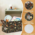 Decorative 32L Forest Mushroom Storage Bins with Handles, Organization and Storage, Cube Storage Organizer for Hamper, Nursery