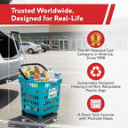 dbest products Bigger GoCart Grocery Cart Rolling Shopping Laundry Basket on Wheels Hamper with Telescopic Handle Cleaning Caddy Trolley, Teal, Bigger 1 pack
