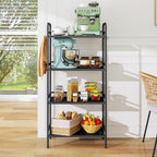 HDANI Storage Shelves, 4-Tier Metal Storage Rack with Shelf,Shelf Organizer,Garage Standing Shelving Unit for Laundry,Bathroom,Kitchen,Pantry, Closet,23.6''W X 13.8''D X 50 H'',Black