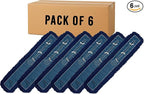 Heavy-Duty Industrial Closed-Loop Dust Mops - 6 Pack (Blue) - 48 Inch