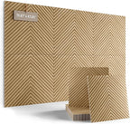 Large Felt Bulletin Board,Cork Board Alternative 70.87'' x 47.24'' Art Acoustical Wall Panels-6 Pack with 60 Adhesive Tabs,for Recording Studio/Home Offices-Natural Oak/Pyramid