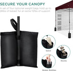 Best Choice Products 10x10ft Easy Pop Up Canopy w/Side Wall, 10 Pockets, Portable Carrying Case, 1-Button Setup, 4 Weight Bags - Burgundy