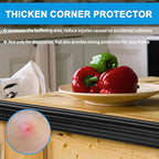 Wall Corner Protector Peel and Stick Corner Trim Molding Flexible Inside & Outside Wall Edge Guard Self Adhesive Moulding Trim for Edge Use, Black, 1.6” W x 10’ L