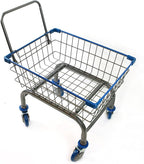 Heavy Duty Laundry and Grocery 1.8 Bushel Cart With U-Handle (Blue)