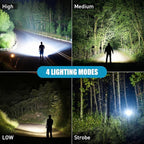 Rechargeable Spotlight, 99,000 Lumens Super Bright Handheld Led Flashlight, Outdoor Spot Light for Boating Camping
