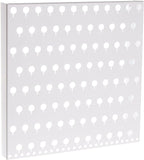Angelynn's Wall Mounted Earring Holder Organizer Display for Small and Medium Women Post Stud Dangle Pierced Earrings, Hanging Closet Jewelry Storage Rack, Sariea White 12"x12"