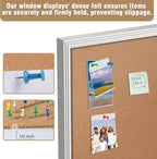Mifuro 26"x20" Enclosed Bulletin Board, Outdoor Lockable Weather-Resistant Aluminum Cork Noticeboard for School & Office, Silver Frame w/Cork