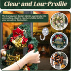 Wreath Hangers for Front Door, 2 Pack Large Suction Cup Wreath Hooks, Clear Wreath Hanger for Glass Window, Shower, Kitchen, Christmas Wreaths, Holds up to 18 lbs