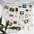 80x40 Inch Decorative Fishing Net w/Shells & Clips, 3mm Thickness Aqua Natural Cotton Large Photo Hanging Fishnet, Wall Party Decorations for Nautical Pirate Hawaii Underwater Mermaid Themed Party