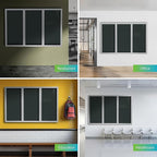 Ghent 36"x72" 3-Door Outdoor Enclosed Vinyl Bulletin Board, Shatter Resistant, with Lock, Satin Aluminum Frame - Ebony (PA33672VX-183), Made in the USA