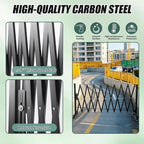 11 FT 44" High Industrial Metal Expandable Barricade，Retractable Traffic Fence with Casters, Folding Security Gate, Portable Barricade Gate for Construction Area, Traffic Control, Driveway and Garden