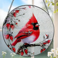 Stained Glass Window Hanging, DOUHASU 8 Inch Cardinal Stained Glass Suncatcher Ornement, Window Decor, Sympathy Gift, Cardinal Gifts for Women