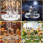 Geelin 3 Pcs Acrylic Risers Stand Display Block Decor Riser Christmas Decor Clear Polished Acrylic Cube Solid Pedestal Stand Square for Jewelry Perfume Photography Collection Food Doll Wedding 3 Size