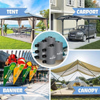 Canopy Water Weight Bag,176 LBS Water Tent Weights Set of 8 Leg Weights for Pop Up Canopy,Canopies,Tent,Gazebo,Gray