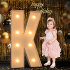Marquee Letters 3 Feet Tall, 3FT Large Light up Letters K, Big Sign K with Warm White Light for Birthday Wedding Proposal Engagement Graduation Party Backdrop Decorations