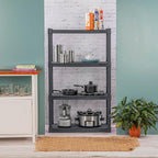 STERILITE 01643V01 4 Shelf Durable Solid Surface Shelving Unit, Flat Grey