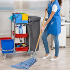 Matthew Cleaning 24oz Heavy Duty Mop Head Commercial Replacement for General and Floor Cleaning, Wet Industrial Blue Cotton Looped End String Head Refill (Case of 12) Blue