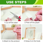200 Pcs Hang Tabs, Clear Self-Adhesive Hanging Tabs, Heavy Duty Adhesive Hang Tags, Plastic Hang Tags with Slot Hole, Hanging Product Tags for Retail Display, 1.77x1.37 Inches