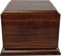 Display Base Pedestal Cherry Finish with 5/16" Center Hole – Square Stand Blank for Trophies, Figurines, 3D Prints, DIY Projects – Available in Multiple Sizes (5 1/2"Lx5 1/2"Wx4"H)
