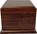 Display Base Pedestal Cherry Finish with 5/16" Center Hole – Square Stand Blank for Trophies, Figurines, 3D Prints, DIY Projects – Available in Multiple Sizes (5 1/2"Lx5 1/2"Wx4"H)