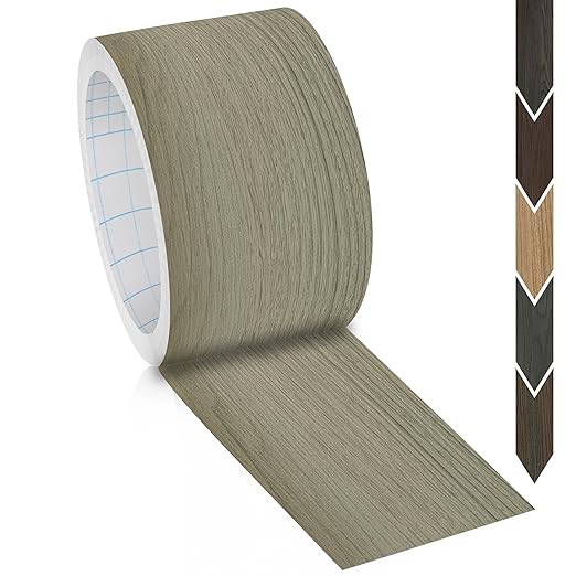 GSCIT Club Wood Grain Repair Tape, 2.4 inch X 100ft Self Adhesive Silver Walnut Grain Repair Patch for Tables, Chairs, Baseboards, Doors, Windows, Floors, Handicraft DIY.