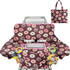 Shopping Cart Cover for Baby 2-in-1 High Chair Cover with Safety Harness Multifunctional Foodstuff Donuts Cart Covers for Babies Soft Padded Grocery Cart Cover for Baby Boy Girl