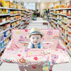 Shopping Cart Cover for Baby,2-in-1 High Chair Cover with Portable Cloth Bag,Cart Seat Pad for Babies Grocery Cushion Cover Restaurant,Suitable for All Supermarkets