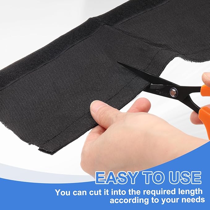 uxcell Hook and Loop Cable Management Sleeve, 3.3ft x 2.8 Inch Flexible Cable Wrap Cover Wire Hider, Cord Organizer and Cable Protectors for Desk TV Computer, Black