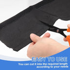 uxcell Hook and Loop Cable Management Sleeve, 3.3ft x 3.2 Inch Flexible Cable Wrap Covers Wire Hider, Cord Organizer and Cable Protector for Desk TV Computers, Black