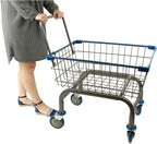 Heavy Duty Laundry and Grocery 1.8 Bushel Cart With U-Handle (Blue)