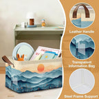 Storage Bin with Handles, Sun Mountains Collapsible Laundry Baskets for Books, Laundry - Use in Nursery, Closet Organizers and Storage, Blanket Basket