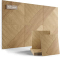 Large Felt Bulletin Board,Cork Board Alternative 70.87'' x 47.24'' Art Acoustical Wall Panels-6 Pack with 60 Adhesive Tabs,for Recording Studio/Home Offices-Natural Oak/Diamond