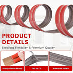 Flexible Wall Corner Protector Moulding Trim Peel and Stick Wall Corner Guards Edge Protector Self Adhesive Molding Trim Strip for Edge Ceiling (Brown Walnut Wood Grain, 0.8 in x 10 Ft)