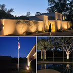 SUNVIE Outdoor LED Spotlight with Dusk to Dawn Photocell Light Sensor 20W Landscape Lights 120V AC 3000K Warm White Waterproof Landscape Spotlights for Yard Tree Flag Garden Decor 6 FT Cord(2 Pack)
