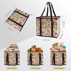 BeeGreen Large Waterproof Reusable Bags Christmas Heavy Duty Shopping Tote for Groceries Pool Gift with Webbing Handles