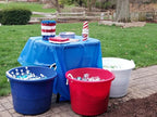 HOMZ 2-Pack Utility Tub, Large Plastic Storage Bucket with Rope Handles, 17 Gallon, Green - Portable Indoor and Outdoor Buckets for Kitchen, Laundry, Garden, Bathroom, and Garage Organization