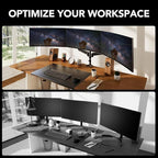 HUANUO Triple Monitor Mount for 17 to 32 inch Screens, Adjustment Gaming Triple Monitor Stand with Swivel, Tilt, Rotation, Clamp & Grommet Kit