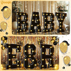 Pooqla 3 FT Marquee Light Up Letters, Black Marquee Letter Lights 3 Feet Tall, Giant LED Sign Big Mosaic Letters for Balloons Birthday Party Anniversary Wedding Decorations, Warm White Y