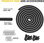 Cord Protectors from Pets No Chew, Ultra Durable Wire Protector Cord Covers for Pets, Flexible Cable Sleeve Cord Management for TV/Computer/Electric Wires/Phone Charging Cables (3/8"-20Feet)
