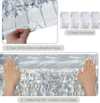4 Pack 3.3 ft x 6.6 ft Silver Metallic Tinsel Foil Fringe Curtains - Door Streamers for Photo Booth Christmas Day Thanksgiving Wedding New Year Party Decorations