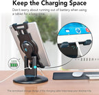 EHO iPad Stand, 360° Rotating Commercial Tablet Stand, Retail Kiosk, 6"-13"(Screen) Adapter Universal Tablet Clamp Holder for iPad, iPadAir, iPadMini, Microsoft Surface, Most Tablets - White
