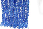 4 Pack 3.3 ft x 6.6 Wavy Sparkle Dark Blue Foil Fringe Backdrop Curtain - Navy Blue Streamer Backdrop Tinsel Curtains for Door Streamers Ocean Birthday Party Decorations Disco Party