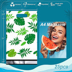 JinRuiKJ Poly Mailers with Handle 10x13 Inch 25 Pcs, Easy to Carry Packaging Bags for Small Business, Thank You Shipping Bags with Self Adhesive Strip, Tearproof and Waterproof - Trpoical Leaves