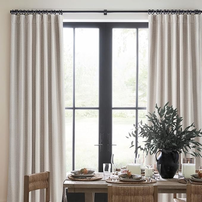 48 Inch Curtains Sunblock Curtains for Bedroom 2 Panel Sets, Total Blackout Insulated Opaque Curtain for Summer Heat Drapes for 50 Inch Small Window Natural Light Brown (50" Wx48 L)